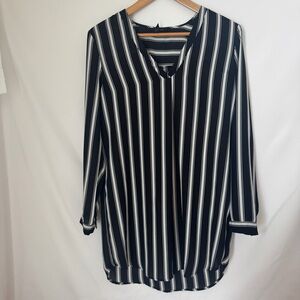 Forever 21 Black and White Striped Blouse